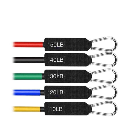 EXERCISE RESISTANCE BANDS - SET OF 5 - Picture 2 of 4